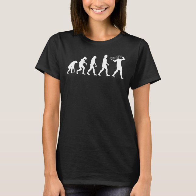 Evolution Pizzaiolo mit italienischer Pizza T-Shirt (Vorderseite)