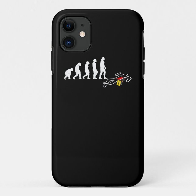 Evolution Polizeibeamter Lieutenant Crime Scene Case-Mate iPhone Hülle (Rückseite)