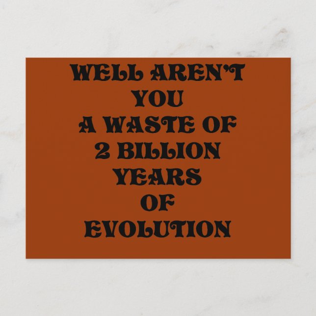 Evolution Postkarte (Vorderseite)