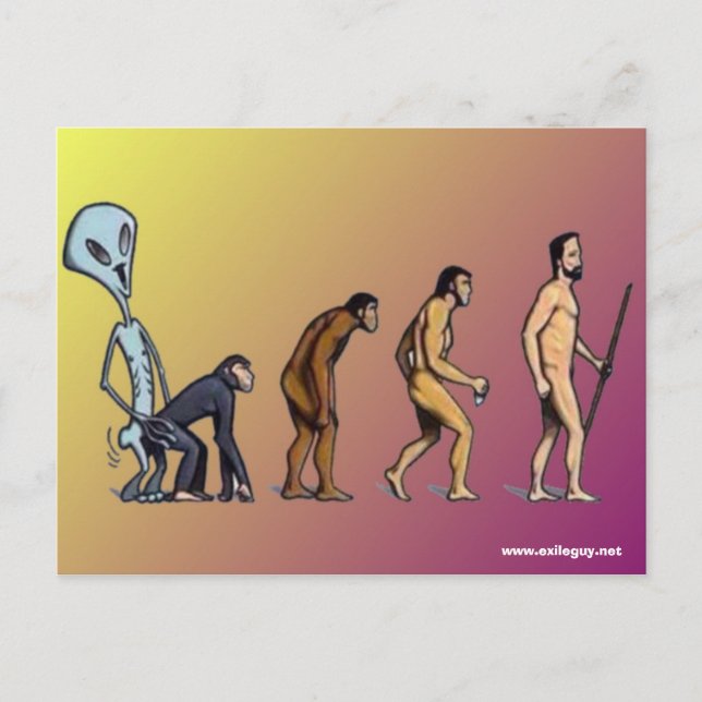Evolution Postkarte (Vorderseite)