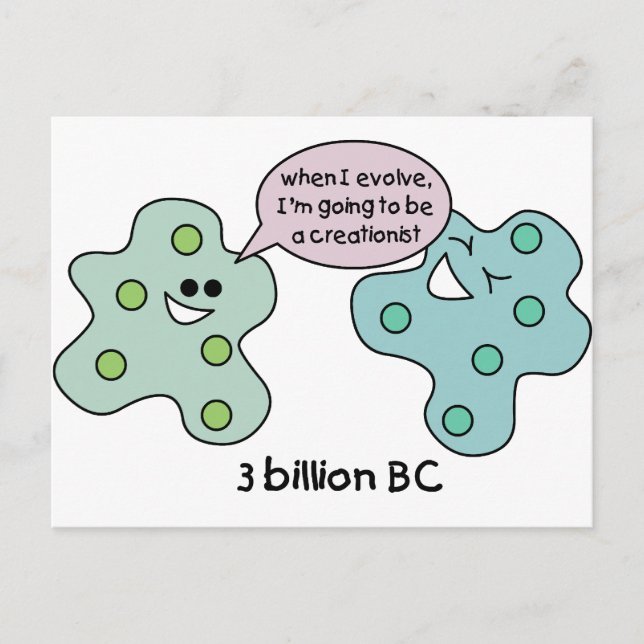 Evolution Postkarte (Vorderseite)