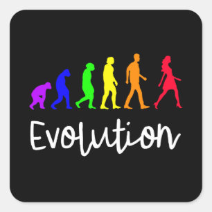 Evolution Quadratischer Aufkleber