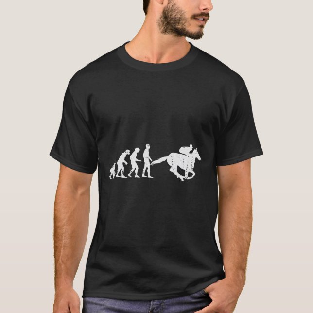 Evolution Reiten T-Shirt (Vorderseite)