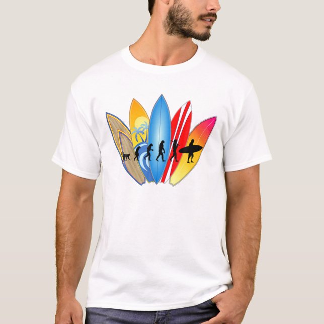 Evolution Retro Surfing T-Shirt (Vorderseite)
