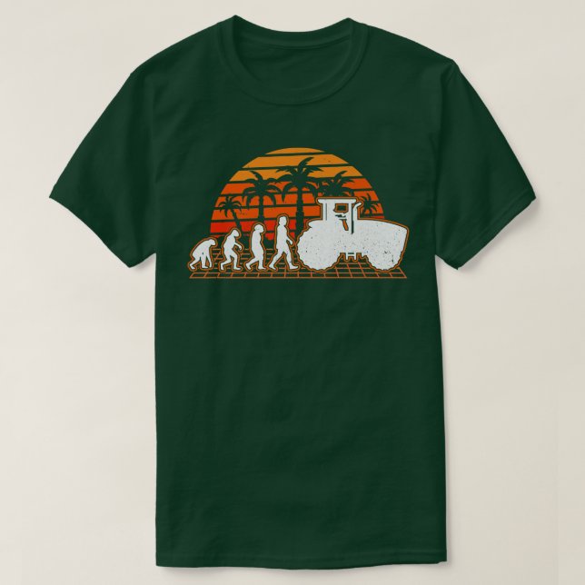 Evolution Retro-Traktor-Bauer T-Shirt (Design vorne)