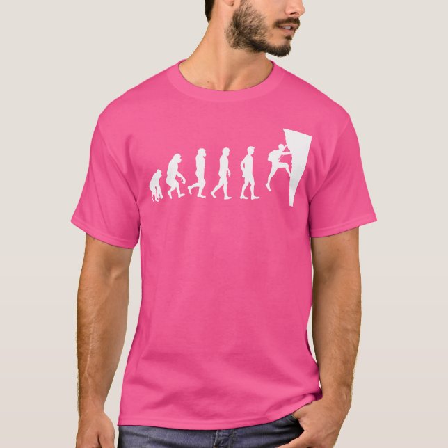 Evolution Rock Climber Klettern T-Shirt (Vorderseite)
