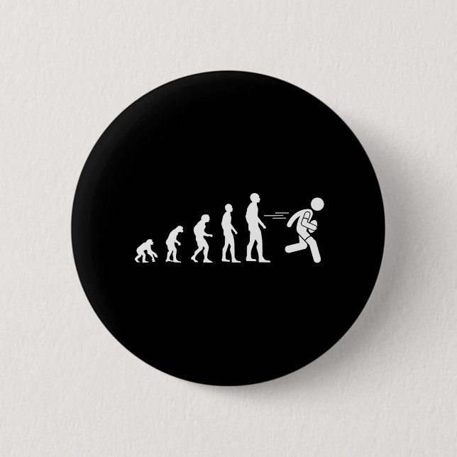Evolution Rugby Spaß Button (Vorderseite)
