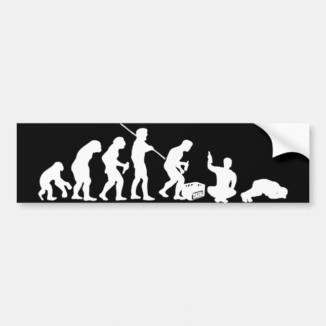 Evolution – Saufen / Party Autoaufkleber (Vorne)