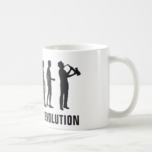 Evolution saxophon kaffeetasse (Rechts)