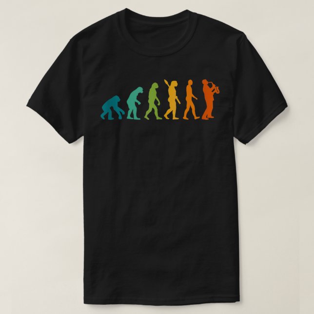 Evolution Saxophon Player 2 T-Shirt (Design vorne)