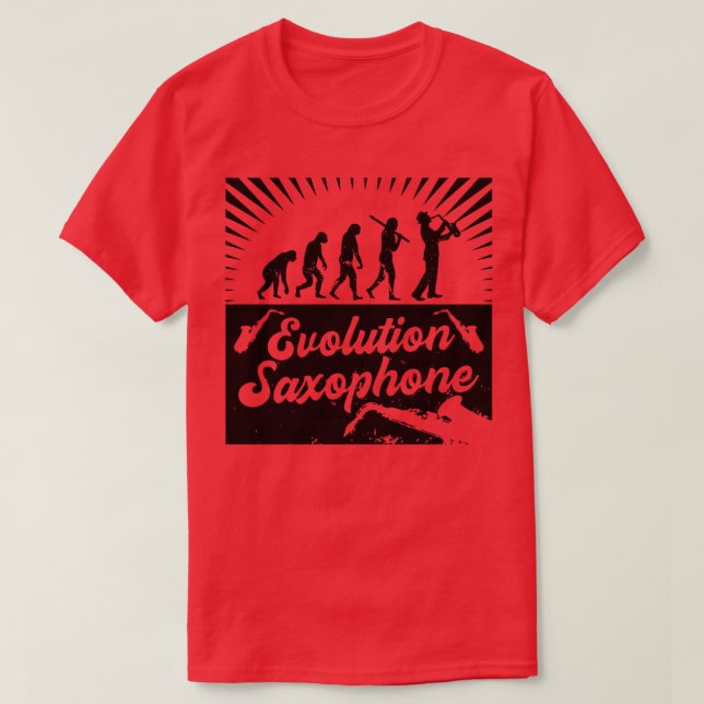 Evolution Saxophon T-Shirt (Design vorne)