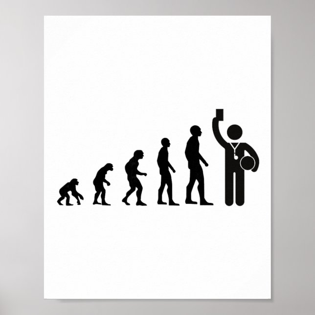 Evolution Schiedsrichter Fußball Für Männer Gesche Poster (Vorne)