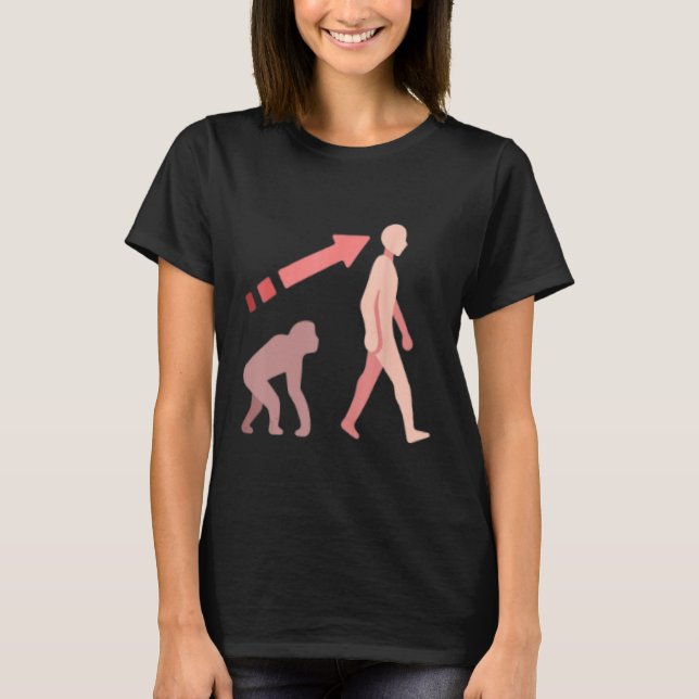 Evolution science human man ape monkey history nat T-Shirt (Vorderseite)