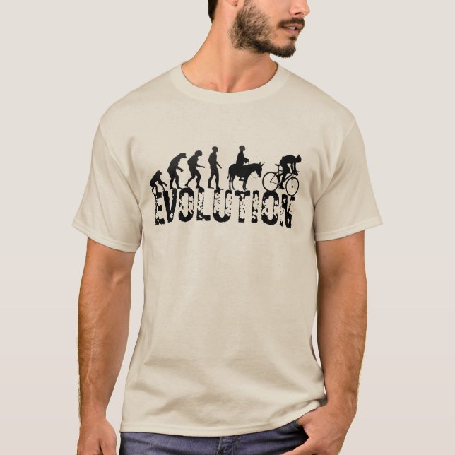 Evolution Shirt Radfahren - Funny Bikers T-Shirt D (Vorderseite)