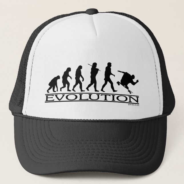 Evolution - Skateboarding - Mann Truckerkappe (Vorderseite)