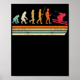 Evolution Ski Driver Winter Sport Geschenk für Ski Poster