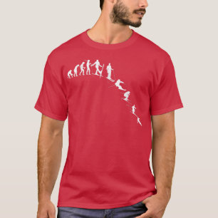 Evolution Skifahren Evolving Man as a Skier, Ski T-Shirt