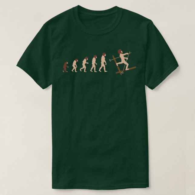 Evolution Skiing Evolution Geschenk Idee T-Shirt