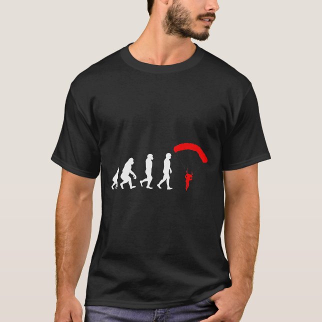 Evolution Skydiving für Sky Diver Lehrer T-Shirt (Vorderseite)