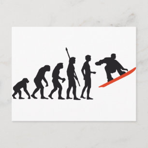 Evolution Snowboard Postkarte