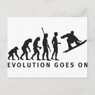 Evolution Snowboard Postkarte