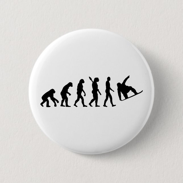 Evolution Snowboarden Button (Vorderseite)
