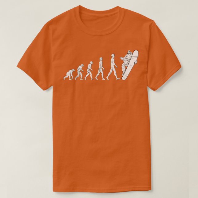 Evolution Snowboarden Große Geschenke Snowboard T-Shirt (Design vorne)