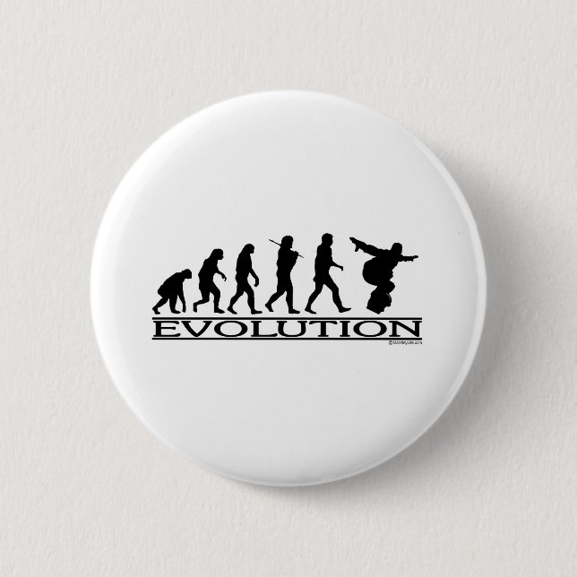 Evolution - Snowboarding Button (Vorderseite)