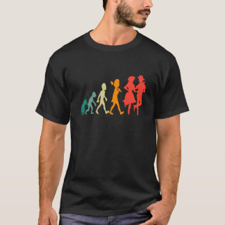 Evolution Square Dance Lustig Retro T-Shirt