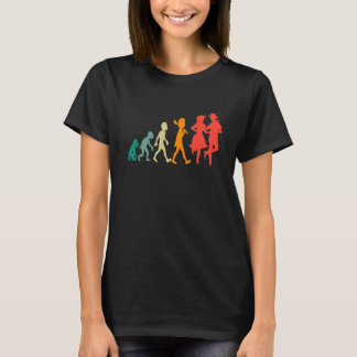 Evolution Square Dance Lustig Retro T-Shirt