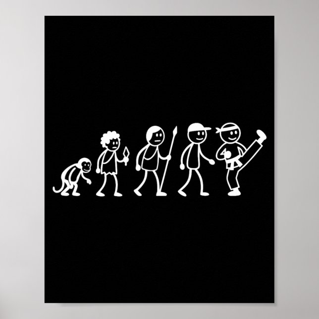 Evolution Taekwondo Karate Kung-Fu Sportarten Poster (Vorne)