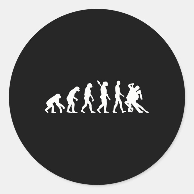 Evolution Tango Tancing Runder Aufkleber (Vorderseite)