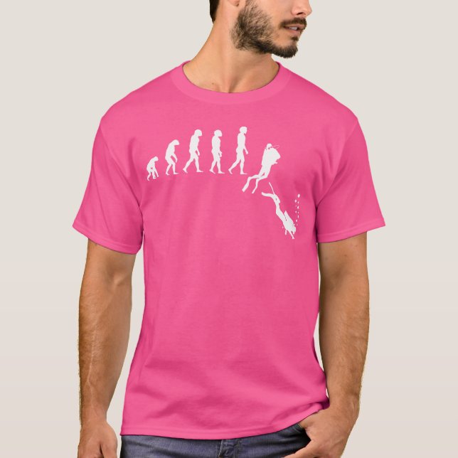 Evolution Tauchen Tauchen Unterwassertaucher T-Shirt (Vorderseite)