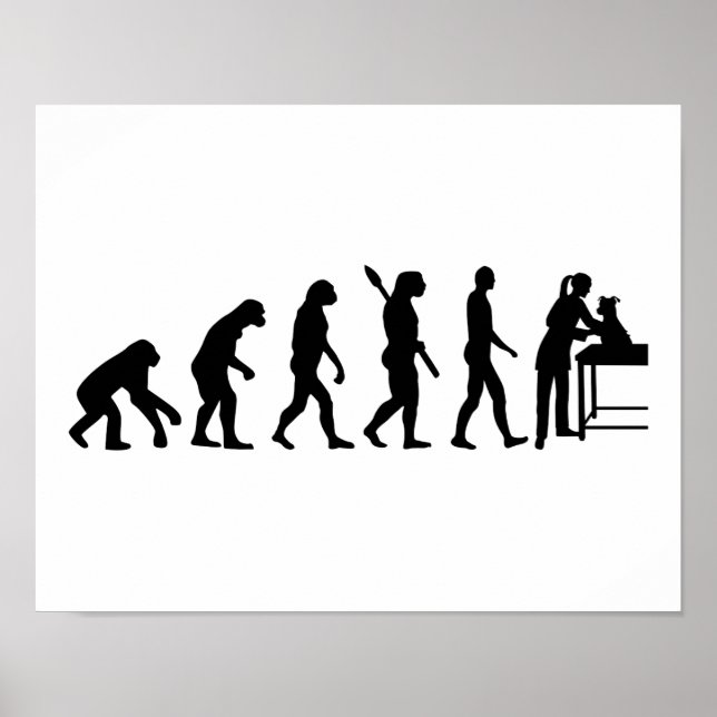 Evolution Tierärztin Poster (Vorne)