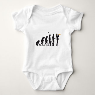 evolution trumpet player baby strampler