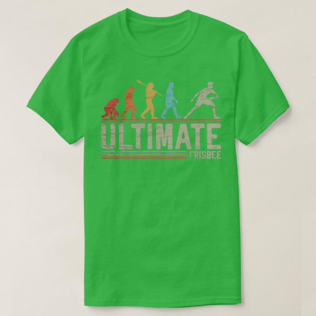 Evolution Ultimate Frisbee Funny Flying Disk Sport T-Shirt (Design vorne)