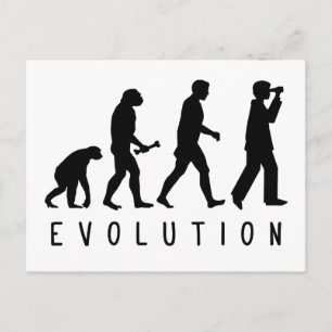 Evolution: Vogelbeobachter Postkarte