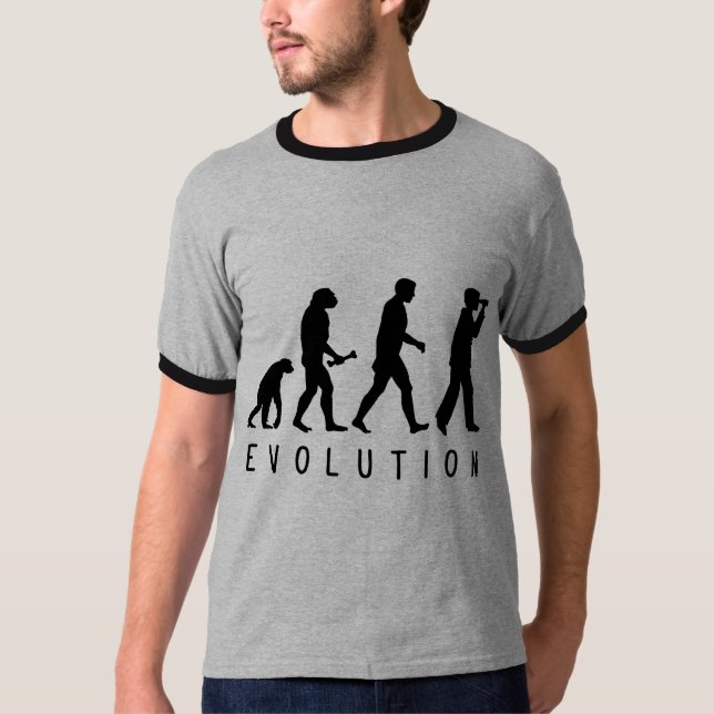 Evolution: Vogelbeobachter T-Shirt (Vorderseite)