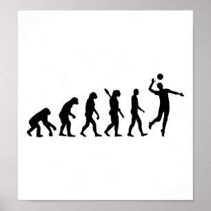 Evolution Volleyballspieler Poster