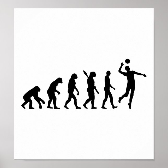 Evolution Volleyballspieler Poster (Vorne)