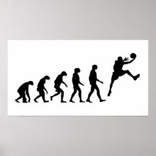 Evolution von Basketball Poster