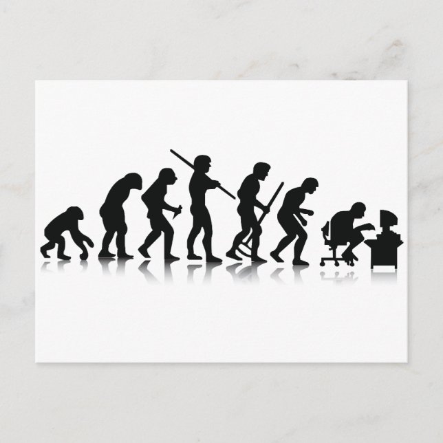 Evolution von Computerberatern Postkarte (Vorderseite)