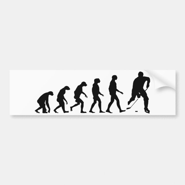 Evolution von Hockey Autoaufkleber (Vorne)