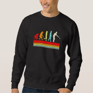 Evolution von Man Bocce Retro Vintage Stillehre Sweatshirt
