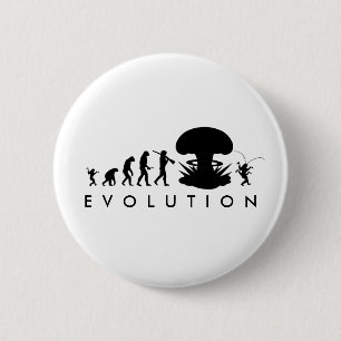 Evolution von Mensch & Schabe Lustiges Evolutionsd Button