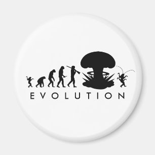 Evolution von Mensch und Kakerlake — Funny Evoluti Magnet