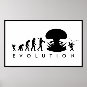 Evolution von Mensch und Kakerlake — Funny Evoluti Poster