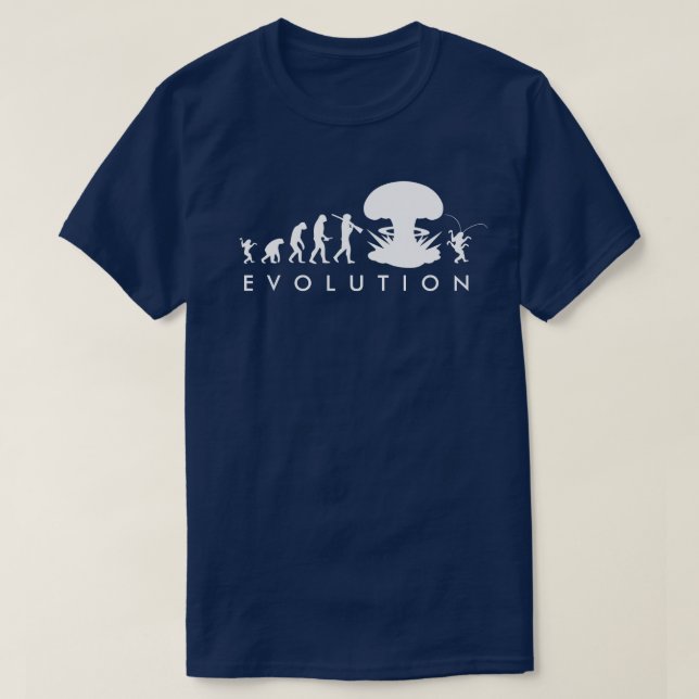 Evolution von Mensch und Kakerlake — Funny Evoluti T-Shirt (Design vorne)