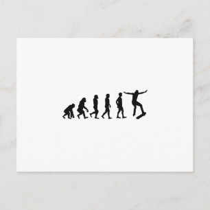 Evolution von Skateboarder Skateboarden Funny Gift Postkarte