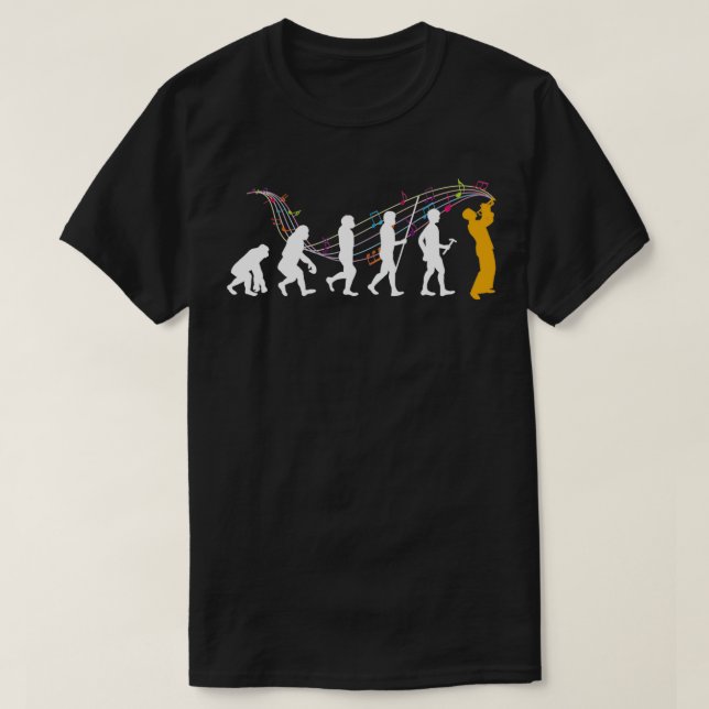 Evolution von Trumpetern Trumpet T-Shirt (Design vorne)